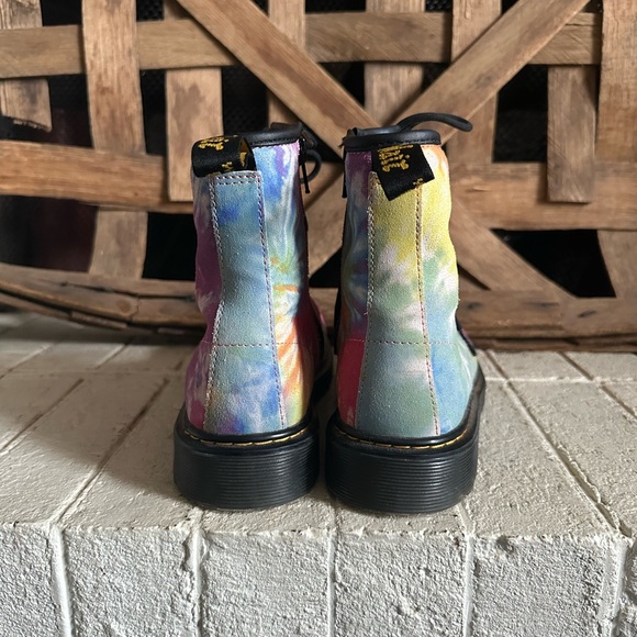 Dr. Martens Women's Size 5 1460 Softy T Colorful Tie Dye Lace Up Boots (50) - Picture 2 of 9